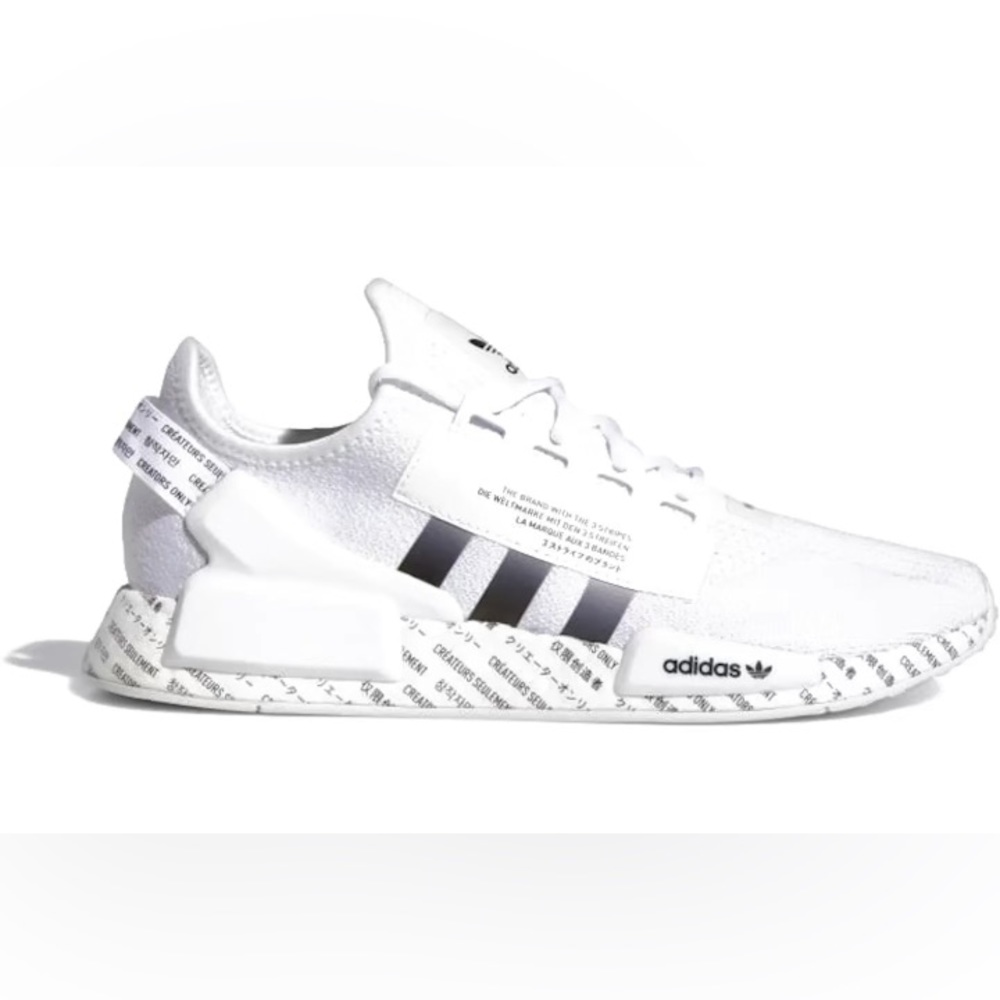 ADIDAS NMD R1 WHITE V2 SCRIPT WHITE MENS SIZE 10.5